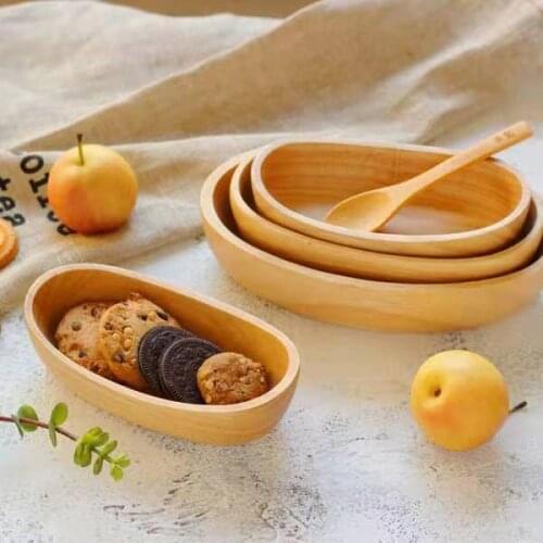 Wooden Plates Roundness Fruits Dishes Japanese Style Tray Cocina Bread Yemek Tabaklari Dessert Dishes Serving Plates