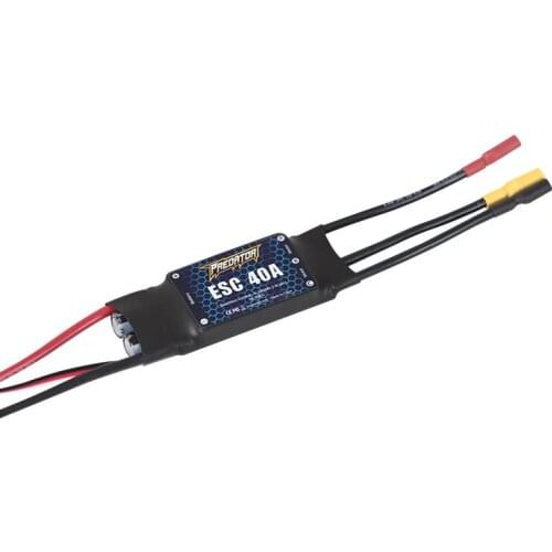FMS Predator 40A 30A 20A Brushless ESC with 3A 2A Linear BEC XT60 T Plug for RC Models Airplane Fixed-Wing Drone Long Range