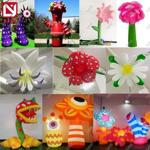 Customized Oxford Creactive Giant Inflatable Flower Plants Theme Park Bar Surpermarket Stage Playground Decoration