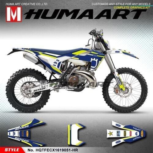 HUMAART Team Racing Sticker Custom Graphics Kit for TE FE TX FX FS TC FC 125 150 250 300 350 450 501 2016 2017 2018 2019