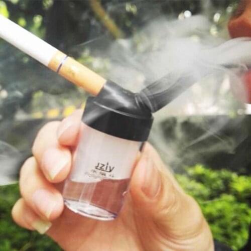 Mini Circulation Curved Filter Hookah Water Pipe Transparent Plastic Mens Cigarette Holder Smoking Accessories Gadgets