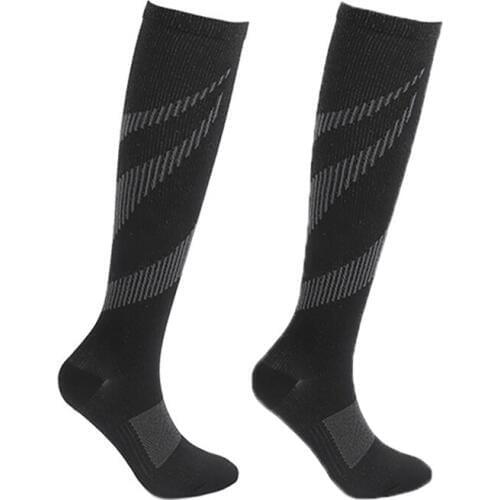 Running Compression Socks Women Men Knee High Sport Stockings Racing Pressure Compress Long Nylon