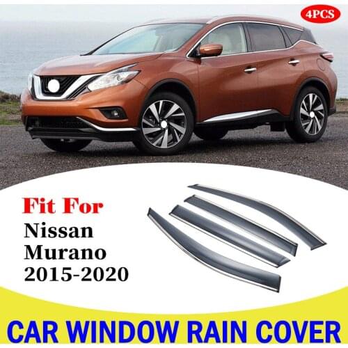 For Nissan Murano 2015-2020 Car Window Visor Wind Deflector Rain Sun Visor Shield Cover Awnings cover Car Accessories 4pcs
