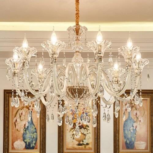 New American Style Modern Crystal Chandelier Light Restaurant Bedroom Living room led Chandelier Home Luxury Crystal Chandeliers