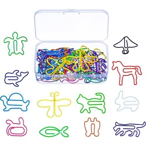 Multicolor Paper Clips Creative Animal Shape for Bookmark Office School Notebook Agenda Pad, 12 Stlyes, 60 Pieces