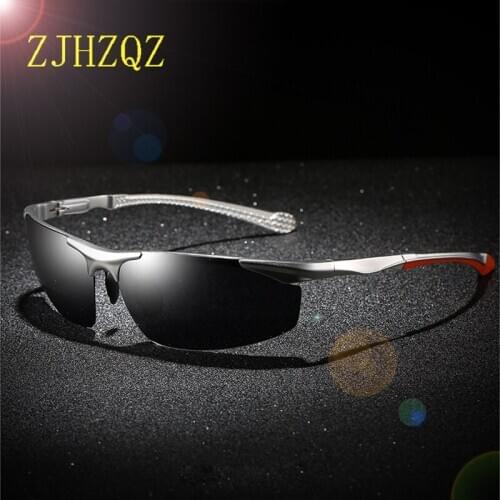 Sqaure Mens Polarized Sunglasses Womens Alumunum Magnesium Ultra-Light Mirror Rimless Driving Fishing Sports Outdoor Eyewears