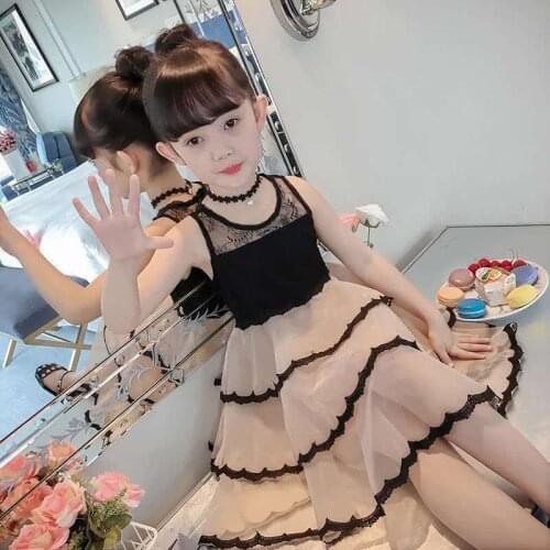 New Fashion Baby Girls Summer Clothes Kids Dresses For Girls Dress For Children Sleeveless Star Birthday Party Girls Dresses