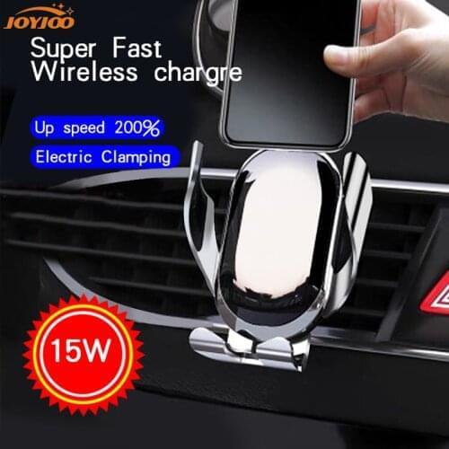 New Car Wireless Charger Holder 15W Fast Charging Stand Automatic Intelligent Sensor Support GPS
