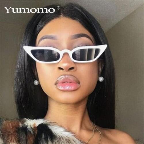 Small Vintage Colorful Cat Eye Sunglasses Women Sexy Retro One Piece Sun Glasses Female Classic Designer Female Eyewear UV400