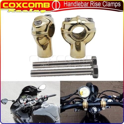 Motorcycle Handlebar Risers Universal 1" Handle Clamps Shorty Speed Risers For Harley Triumph Cafe Racer Yamaha Chopper Bobber
