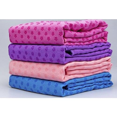 Useful Stonger Water and Sweat Absorption Non Slip Cotton Yoga Mat Towel Travel Sport Fitness Exercise Yoga Mat Cover Fine Fiber