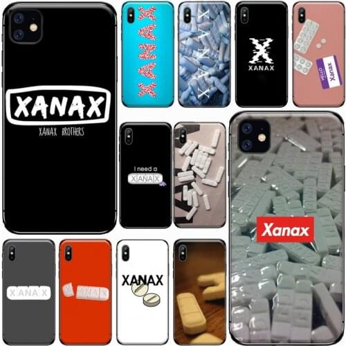 Drug design XANAX Phone Case for iPhone 11 12 pro XS MAX 8 7 6 6S Plus X 5S SE 2020 XR Soft silicone