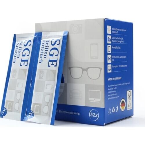 52Pcs Glasses Anti-Fog Wipes Individually Wrapped Disposable Defogger Eyeglass Wipe Pre-moistened Antifog Lens Wipes Kit