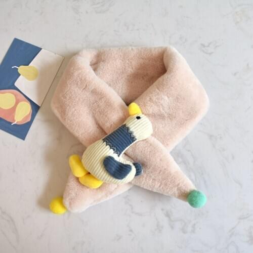 CROAL CHERIE Kids Fur Scarf Boys Girls Baby Winter Warm Scarf Fleece Scarf Children Neck Collar Keep Warm Accessories