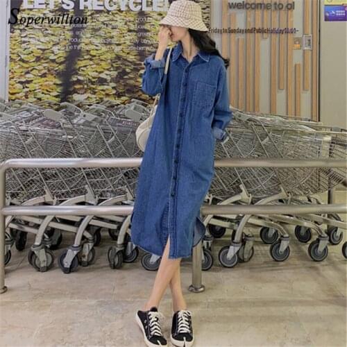 Модные джинсовые платья Soperwillton China At AliExpress