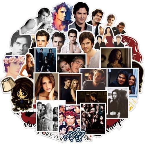 10/30/50PCS The Vampire Diaries TV Show Stickers Skateboard Guitar Laptop Motorcycle Travel Luggage Graffiti Decal Kid Sticker