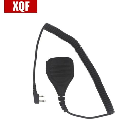 XQF 2 PIN Rainproof Speaker Mic Microphone for Kenwood Baofeng Puxing Quansheng Two Way Radio