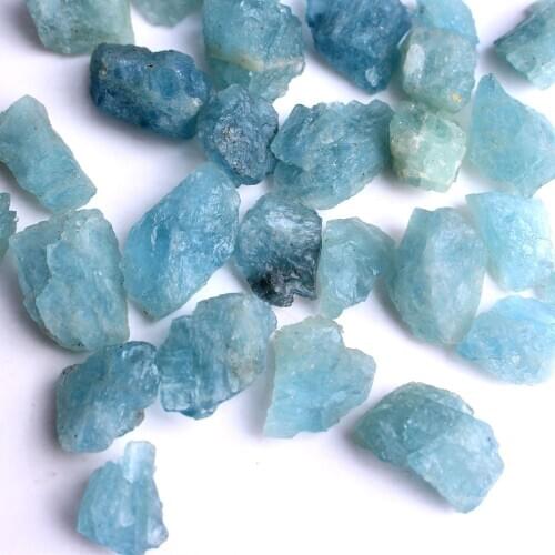 1Lot Natural Blue Rough Aquamarine Chips Raw Crushed Stone Healing Specimen Mineral Crystal Jewelry Home Decoration Aquarium