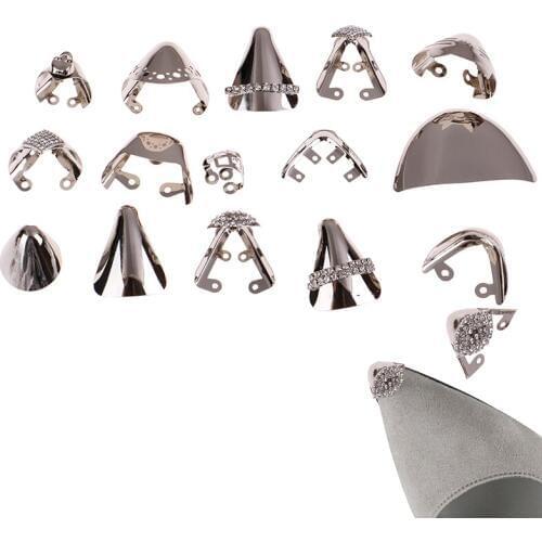 1Pair Metal Shoes Toe Protection High Heels Shoe Broken Repair Accessories Shoe Decorations 15 Styles