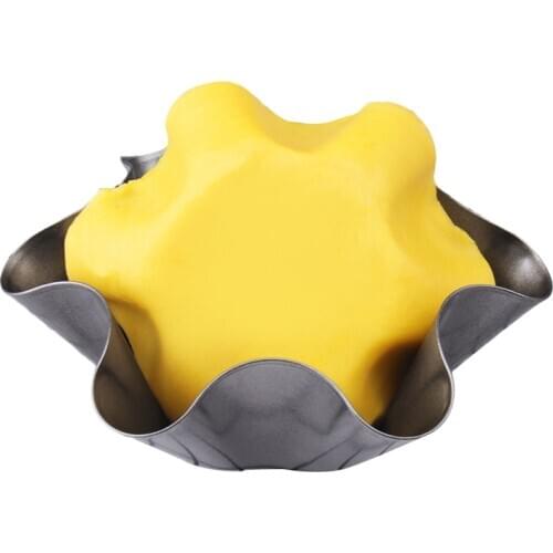 1 Pc 6/8 Inch Six-Petal Flower Shape Non-Stick Carbon Steel Tortilla Pan Set Taco Salad Bowl Mold Cake Baked Tools Food Holder