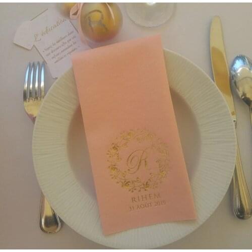 50pcs Personalized text napkins, DINNER,napkins, serwetki, Bedruckte Servietten, Hochzeit, Wedding birthday baptism napkins