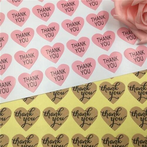 500Pcs/Lot Self-Adhesive Paper Sticker Labels for Jewelry Box Weeding Candy Festival Gifts Pack Seal Thank You Stickers Colorful