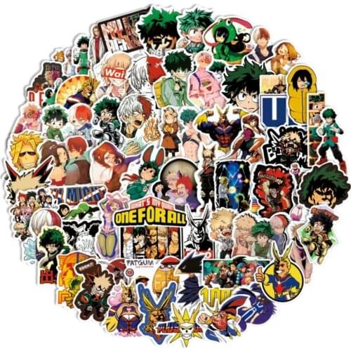 73Pcs My Hero Academia Stickers Laptop Skateboard Izuku Midoriya Might Boku No Hero Academia Anime Character Sticker
