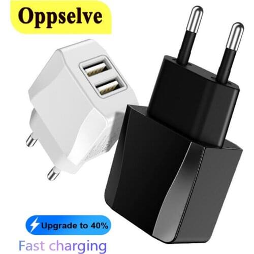 EU Plug USB Car Chargers 2 Ports Fast Charging For Samsung Huawei iphone 13 12 11 Pro Max Universal Dual USB Car-charger Adapter