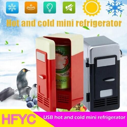 USB Mini Car Refrigerator Multi-Function Home Travel Vehicular Fridge Dual-Use Box Cooler Warmer Refrigerator for Car Dropship