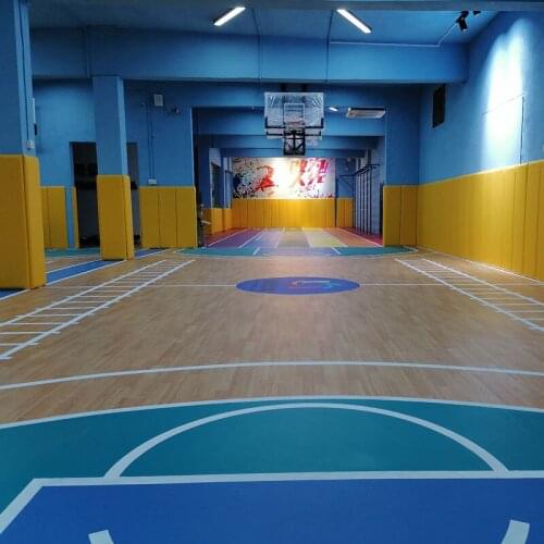 Beable Anti-slip Sports Basketball Court 4.5MM Maple Wood Floor Indoor Basketball Flooring