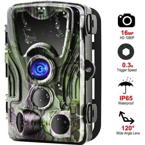 Wireless Hunting Camera Trail Night Vision Cameras HC801A 16MP 1080P IP65 Photo Trap 0.3s Trigger Wildlife Surveillance