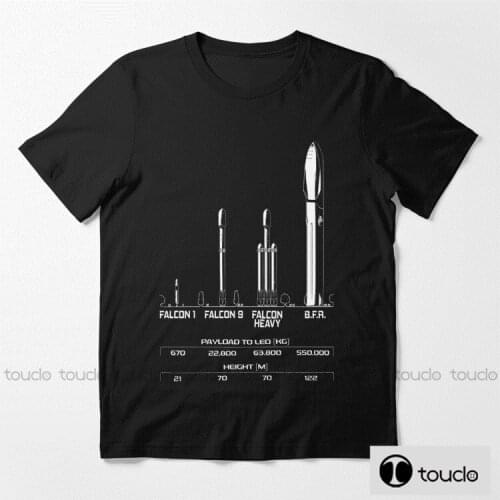 New Big F Ing Rocket Bfr Spacex Elon Musk Cotton Shirt Printed Tee Short Sleeves Casual T-Shirt For Men
