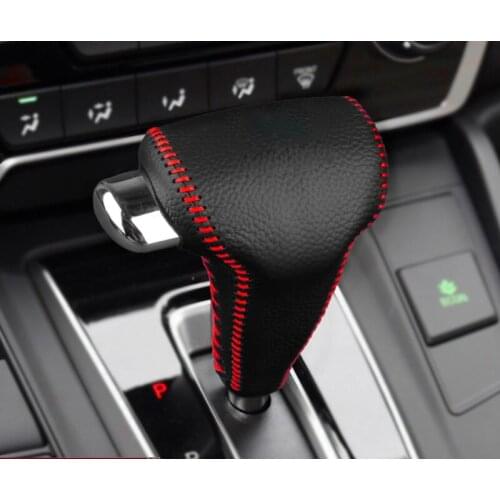 Lsrtw2017 Leather car gear shift Knob Cover for Honda Crv 2017 2018 2019 2020 Cr-v Lever Accessories Auto Styling Anti-slip