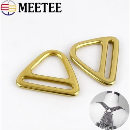 Meetee Pure Copper Ring Size 45mm Brass Belt Buckle for Clothing Bands Connection Hook Hardware DIY Accessories AP663