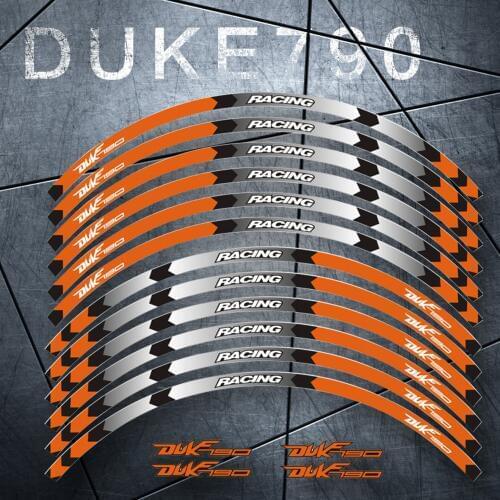 3 styles Motorcycles wheel stickers Reflective Rim moto Stripe Tape 17inch Reflective sticker For KTM DUKE 125 250 390 790 1290s