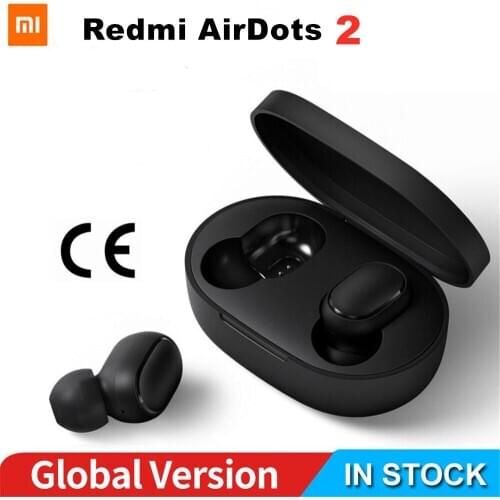 Xiaomi Redmi AirDots 2 Global Version In Ear Bluetooth 5.0 Wireless Bass Stereo Earphones With Mic Handsfree Earbuds AI Control