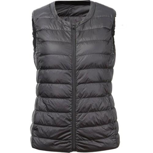 New Cheap Down Coats High Quality Womens Clothing White Duck Down Vest Women Ultra Light Short Autumn Outwear Puffer Vest Coat
