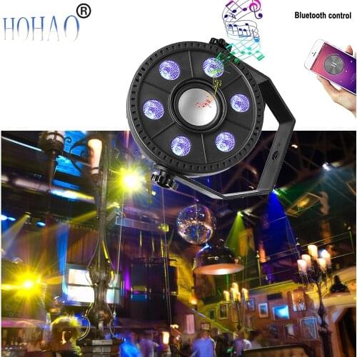 Wholesales 12pcs/Lots Bluetooth Audio 6pcs RGBW MINI Led Par Flat Par For Disco Bar Dj Lights Music Stage Lighting