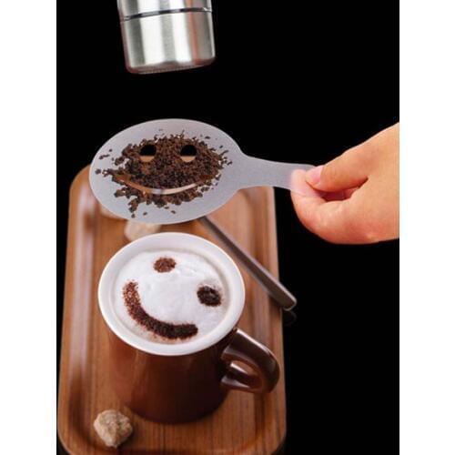 16Pcs/Set convenient Cappuccino Foam Spray Printing Flower Mold Coffee Drawing Model Kitchen Accessories Plastic Cooking Tool