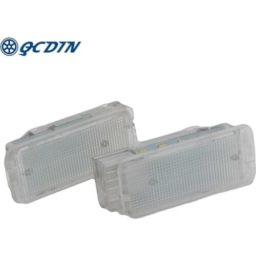 QCDIN Car Footwell Luggage Trunk Courtesy Glovebox Light For Peugeot 206 207 307 406 407 607 806 For Citroen 12V White 6000K