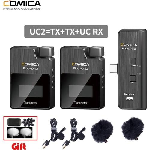COMICA BoomX-UC Professional Mini 2.4G Digital Wireless Microphone for USB C (Type-C) Smartphone Recording/Volgging
