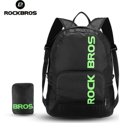 ROCKBROS Portable Sports Backpack Rainproof Foldable Bags Hiking Camping Cycling Bicycle Bike Bags Men Women Package Travel Bag