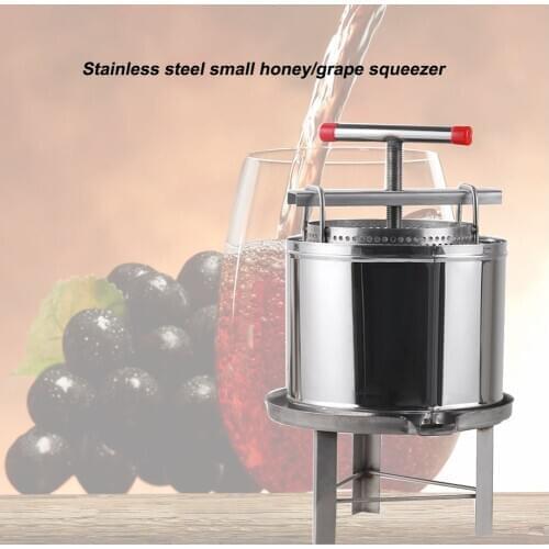 Manual Hydraulic Fruit Squeezer Stainless Steel Small Honey Grape Blueberry Mulberry Presser Juicer