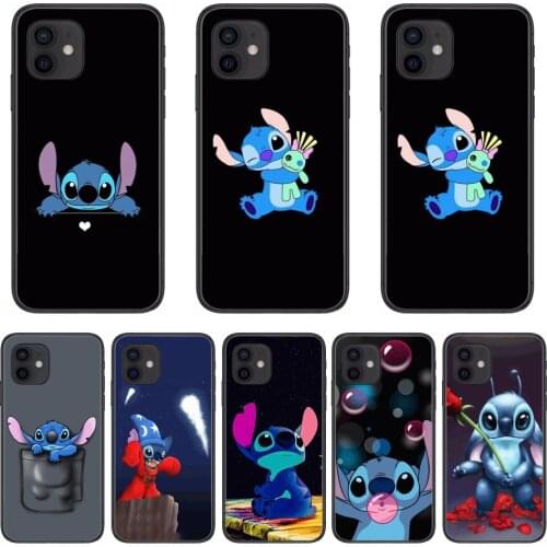 Stitch Style Phone Case cover For iphone 12 pro max 11 8 7 6 s XR PLUS X XS SE 2020 mini black cell shell