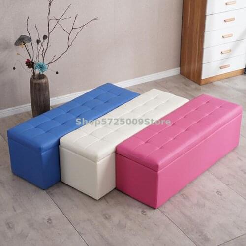 Clothing Store Shoe Changing Stool Shoe Cabinet Household Bed End Storage Sofa Stool Rectangular Rest Shoe Store Long Storage St