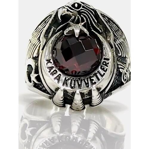SWC Land Forces the Moon the stars Silver Men 'S Ring