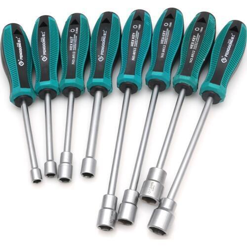 Socket Wrench Screw Driver Metal Hex Nut Key Hand Tool Screwdriver 3mm-14mm