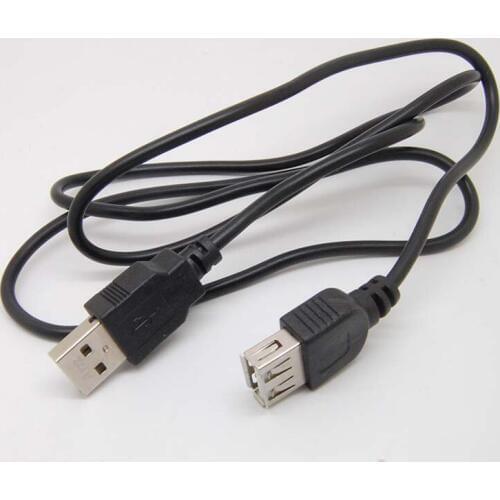 USB 2.0 Male to Female Extend Extension Cable Cord Extender For PC Laptop b&w new