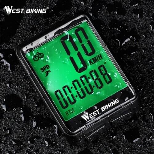 Bike Speedometer Computer Wireless And Wired Cycling Odometer Stopwatch LED Measurable Rainproof Bicycle Computer WEST BIKING