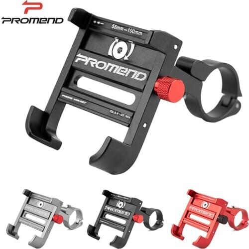 Promend 360 Degree Rotation Bike Phone Holder Aluminum Alloy Bicycle Phone Holder Cycling Phone Mount Mtb Accessories